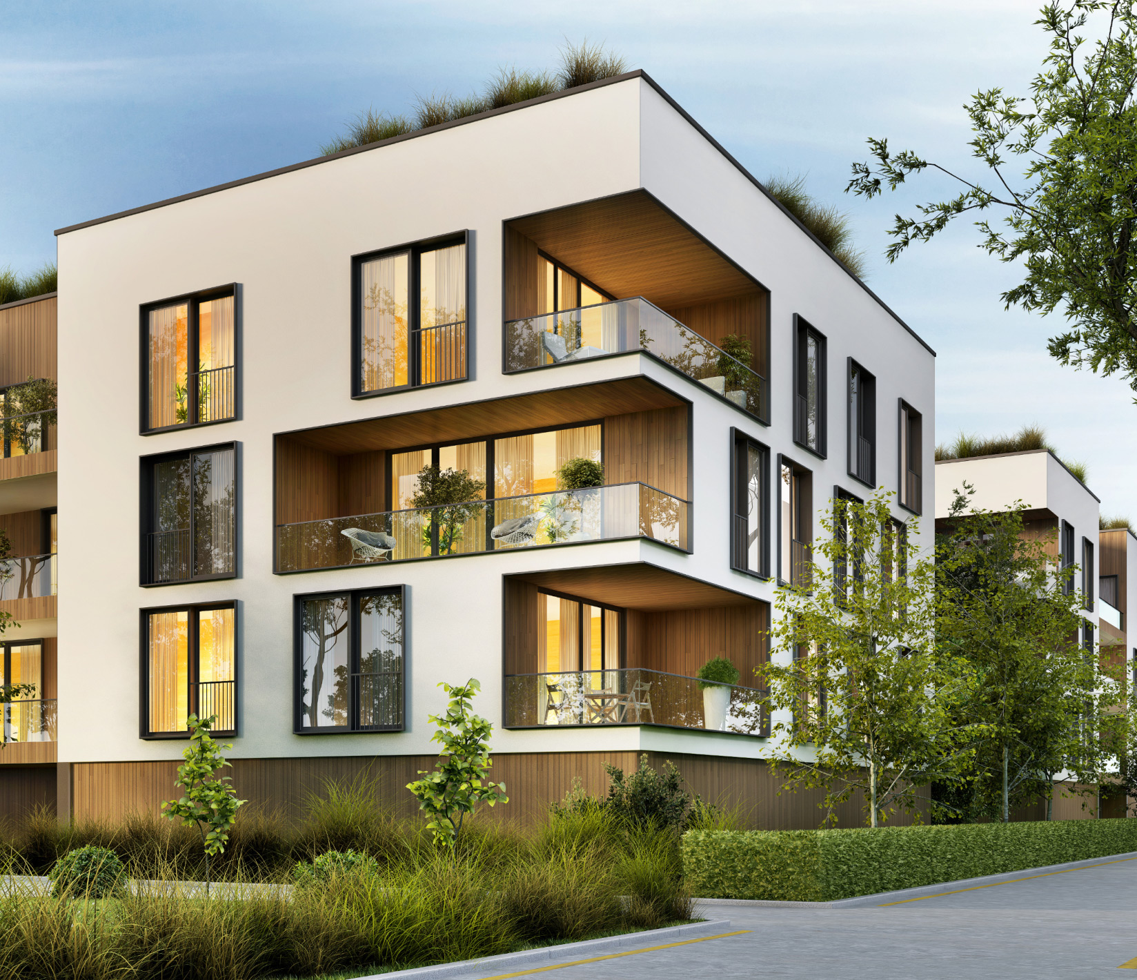Multiple buildings in a neighbourhood
